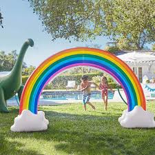 Abkuhlung Fur Den Garten Aufblasbarer Riesen Regenbogen Sprinkler Wasserspielzeug Im Freien Aufblasbar