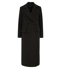 This camel coat is made with ponte, not wool. Black Double Breasted Maxi Coat New Look