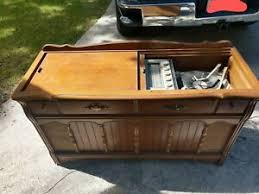 This particular console is a silvertone made for sears from sometime in the mid to late 60's. Vintage Magnavox Console Stereo Am Fm Radio Record Player With Original Document Ebay