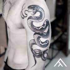 Tatuagem Serpente No Braco Tribal Tattoos Tattoo Blackwork Tattoos