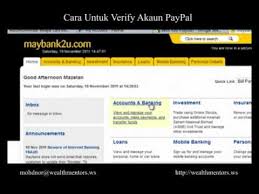 Cara membuat akun, hubungkan rekening bank dan topup saldo paypal di sertai gambar tutorialnya. Cara Untuk Verify Akaun Paypal Youtube