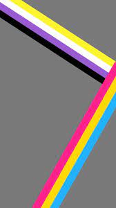 Colors from top to bottom: Pan And Non Binary Wallpaper Different Flags Wallpaper Letters