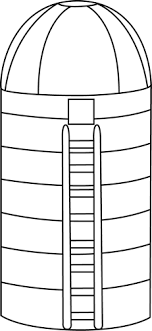 Black And White Silo Clip Art Black And White Silo Image Black And White Clip Art Farm Decor