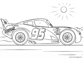 Cars lightning mcqueen with other car. Lightning Mcqueen From Cars 4 Disney Coloring Pages Printable