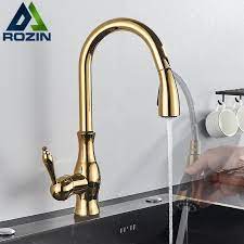 Kitchen faucet sink faucet chrome pull down tap dual sprayer nozzle cold&hot water mixer kitchen faucet torneira. Brass Kitchen Faucet 5 Color Rotation High Arch Kitchen Sink Faucet Pull Out Sprayer Hot Cold Water Mixer Tap Torneira Cozinha Faucet Tap Plugfaucet Led Aliexpress