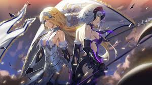 Berserker of red is the berserker class servant of the red faction in the great holy grail war of fate/apocrypha. Two White And Yellow Haired Women Anime Characters Wallpaper Fate Series Anime Anime Girls Fate Grand Order Jeanne D Arc In 2021 Anime Characters Anime Character Art