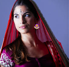 Embroidered Fabric Earrings : Handmade