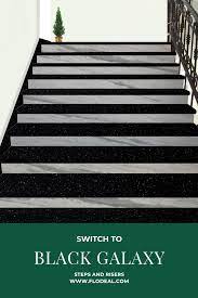 Black Galaxy Granite Slabs Countertops Manufacturer Prices India Granite Stairs Stairs Tiles Design Marble Stairs