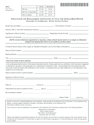 It's also important to know that if anybody is asking for your title number, they are most likely referring to your vehicle identification number (vin). Lost Title Oklahoma Fill Online Printable Fillable Blank Pdffiller