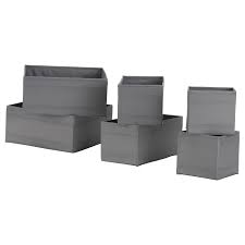 Skubb Dark Grey Box Set Of 6 Ikea Ikea Small Storage Boxes Small Storage