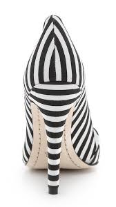 Black And White Striped Shoes Alice Olivia Dina Striped Pumps Striped Pumps Black White Stripes Striped Shoes