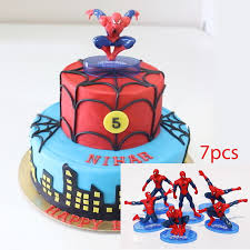 How can i decorate spiderman cup cakes? Kids Party Cake Decoration Spiderman Cake Topper Cake Craft