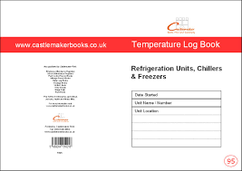 temperature log book a5 t095 for refrigeration units chillers and freezers