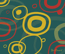 Leave the literal world behind and challenge your visual senses with this powerful and popular style of art. Gogo Retro Modern Abstract Print By Bill Oneil