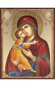 Icoana maica domnului din vladimir (eleusa) dimensiune: Icoana MiraculoasÄƒ Cu Sfanta Maica Domnului Milostiva Din Vladimir Reproducere