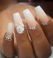 Makes An Awesome Wedding Nail Art Idea Wedding Nails Design Bridal Nails Wedding Nails
