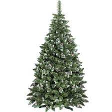 Albero Di Natale Stark 180 Cm 800 Rami Innevato Base A Croce E Decorazione Pigne Ebay