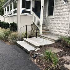 Handrails for stairs with one side against a wall: Single Post Ornamental Hand Rail 1 Or 2 Step Railing For Stairs Steel Handrail With Hardware Super Sturdy Handcrafted Usa In 2020 Outdoor Handrail Railing Staircase Outdoor