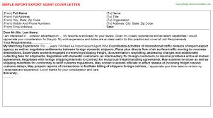 Import Export Officer Cover Letter March 2021