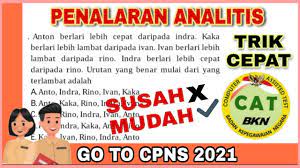 Check spelling or type a new query. Taklukkan Soal Tiu Cpns 2021 Penalaran Analitis Part 1 Youtube