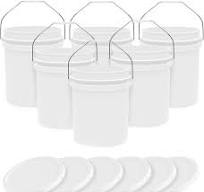 Veemoon 1 Gallon Bucket, Plastic Bucket With Lid 4L Water