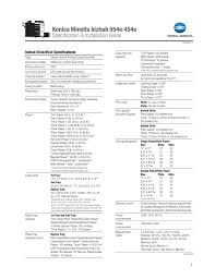 Konica minolta bizhub 20 overview and full product specs on cnet. Konica Minolta Bizhub 554e 454e Specification Manualzz