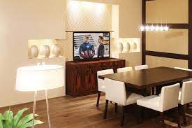 Place the sofa perpendicular to the dining room and facing the room's only solid. Living Room With Tv And Dining Table Novocom Top