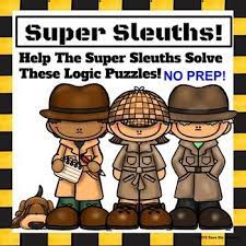 Logic Puzzles With The Super Sleuths Distance Learning Logic Puzzles Critical Thinking Skills Thinking Skills