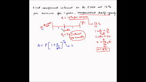 Compound Interest Example 2 Half Yearly Compounding Youtube