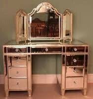 Rose Gold Dressing Table Art Deco Mirror Art Deco Bedroom Deco Furniture