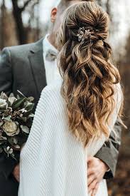 42 Amazing Boho Wedding Hairstyles For Tender Bride Wedding Forward In 2020 Bridal Hair Half Up Wedding Hair Half Bridal Hair Inspiration