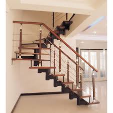 Trendy wooden straight open and glass railing staircase photo in london. Modern Style Straight Indoor Wooden Tread Stair Railing Buy Stair Railing New Style Straight Stairs Wooden Tread Stair Railing Product On Alibaba Com