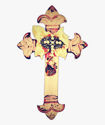 Vintage cross with flowers clipart. Ftestickers Cross Vintage Pastel Grunge Remixed Remi Vintage Cross Transparent Hd Png Download Kindpng