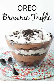 Oreo dessert with cream cheese cool whip. Oreo Brownie Trifle Easy Layered Dessert Simple And Seasonal