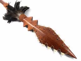 Amazon.com: Tikimaster Thick King Kamehameha Koa Spear 60 w 14 Shark  Teeth - Hawaiian | koakkmh3 : Baby