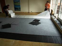 Instalay 30hg Adhesive Underlay Is Being Loose Laid Over Concrete Floor Concrete Floors Flooring Carpet Tiles