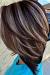 Shoulder Length Short Black Hair With Highlights