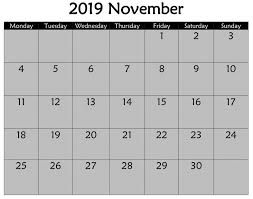 Kalender Jawa November 2019 Calendar Template Editable Calendar 2019 Calendar