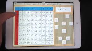 montessori approach to math multiplication charts