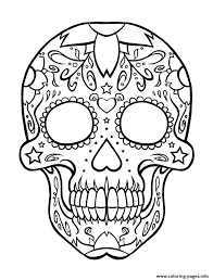 Sugar Skull Coloring Pages Coloring Pages Printable