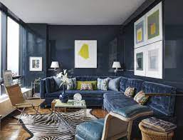Curved sofa has a modern look, which means that decorating your living room will also be modern for example, a black sofa will be highlighted in a white room, or stand yellow sofa in a blue room. How To Style A Blue Sofa In 2020 On Roomhints Com