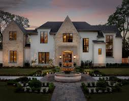 They are eager to guide their clients through the design and construction process. Memorial Transitional Tudor Frankel Building Group Tudor House Exterior Luxury Homes Dream Houses Custom Home Builders