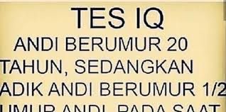 Ada segelas susu, roti tawar, setoples selai dan nasi goreng. Tes Iq Coba Jawab Nih Berapa Umur Adik Andi Feed Merdeka Com