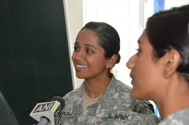 Cal Guard Sgt. Jasleen Khaira is interveiwed by the