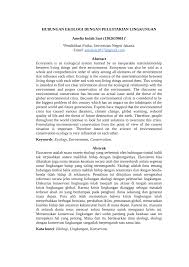 Pihak kerajaan juga harus meningkatkan kajian terhadap penggunaan sumber tenaga alternatif yang boleh diperbaharui bagi pengangkutan dan penjanaan tenaga elektrik. Pdf Hubungan Ekologi Dengan Pelestarian Lingkungan