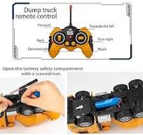 RC Cement Mixer Truck Toy - 6 Channel Remote Control Construction Vehicle  With Lights