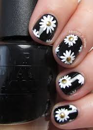 Black And White Nail Art 80 Black And White Nail Designs Styletic White Nail Designs Black Nail Designs Daisy Nail Art