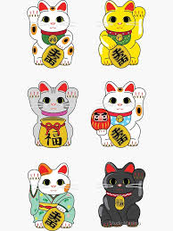 Lucky Cat Maneki Neko Sticker By Studiomarimo In 2020 Lucky Cat Tattoo Cat Tattoo Maneki Neko