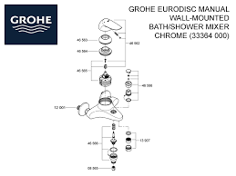 Get it as soon as wed, sep 30. Grohe Eurodisc Manual Wall Mounted Bath Shower Mixer Chrome Shower Spares And Parts Grohe 33364000 National Shower Spares