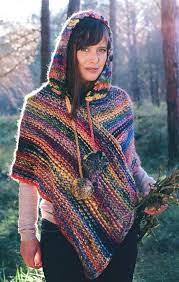 Soll ein geschenk für mei. Kapuzen Poncho Mit Kordel Stricken Und Hakeln Poncho Stricken Anleitung Poncho Stricken Poncho Stricken Anleitung Kostenlos